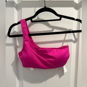 Seafolly Fuchsia One-Shoulder Bikini Top